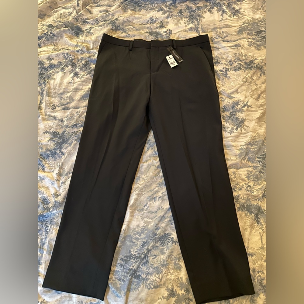 Express Classic Slim Performance Stretch Black Men’s Trousers BNWT